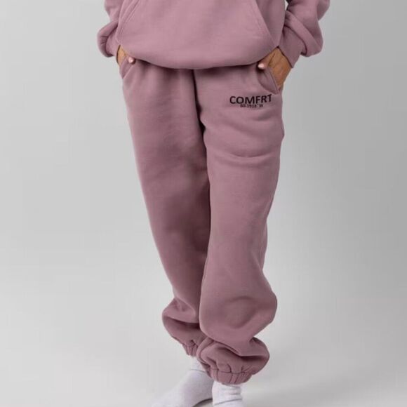 NWOT Limited Comfrt Coordinate In Orchid Mauve Oversized Weighted Sweatpants - Picture 2 of 8
